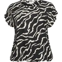 KAFFE CURVE Blus 'Sonna Stanley' kräm / svart