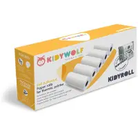 KIDYWOLF självhäftande pappersrullar för termisk skrivare (5 st.)