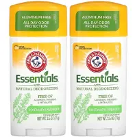 Arm & Hammer , Grundläggande med Naturliga Doftbekämpare, Deodorant, Rosmarin Lavendel, 2 Pack, 2,5 oz (71 g) Varje