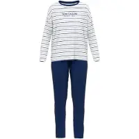 Tom Tailor Pyjamas 'Zaria' marinblå / safir / vit