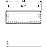 Geberit Underskåp ONE 1 låda 74x26,6x47