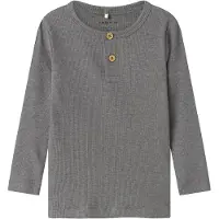 Name it Tröja - Rib - Noos - NmmKab - Mockingbird/Melange - - 5 år (110) - Tröja