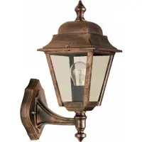 LCD Vägglampa utomhus TOULOUSE, dimbar, Svart, Aluminium / grå / zink, Antik