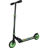 Schildkröt Fitness SCHILDKRÖT Junior trehjulig sparkcykel City Scooter Runabout, grön aluminiumdäck och styre, 145 mm PU-hjul, 3-läges - 1 st (510304)