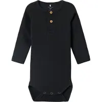 Name it Body l/ä - Rib - Noos - NbmKab - Svart - - 56 - Body L/Ä