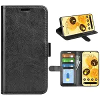Mtp Products Google Pixel 7 Pro Plånboksfodral med Magnetstängning - Svart