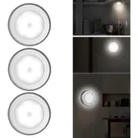 Mtp Products Självhäftande trådlösa LED-lampor med rörelsesensor - 3 st.