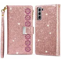 Mtp Products Starlight Series Samsung Galaxy S22 5G Plånboksfodral - Roséguld