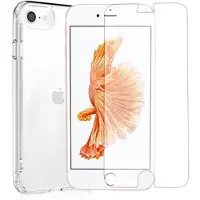 Saii 2-i-1 iPhone 7/8/SE (2020)/SE (2022) TPU Skal & Härdat Glas Skärmskydd