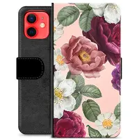 Mtp Products iPhone 12 mini Premium Plånboksfodral - Romantiska Blommor