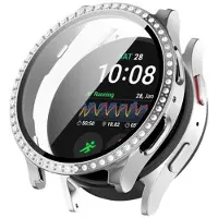 Mtp Products Samsung Galaxy Watch7 Strass Dekorativa Skal med Skärmskydd - 44mm - Silver