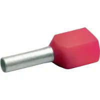 Klauke 8718 Dubbla ändhylsor 1 mm² Delisolerad Röd 1000 st