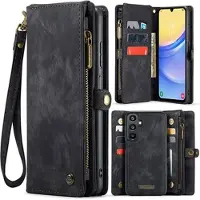 CASEME Samsung Galaxy A16 5G 008 2-i-1 Multifunktionell Plånboksfodral - Svart