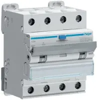 Hager Kombinationsbrytare Automatisk säkring/HPFI C 13A 4P, 30 mA, ADM463C