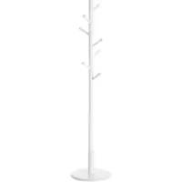 Usorteret Vasagle fristående hatthylla/klädhängare för jackor med 7 rundade krokar, trä-look för hall, klädhängare, mössor, väskor