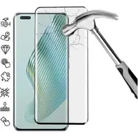 Mtp Products Honor Magic5 Pro Heltäckande Härdat Glas Skärmskydd - 9H - Svart Kant