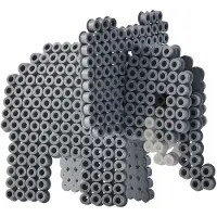 Hama Midi Gåvoset - 2500 st. - 3D Safari - - One Size - Pärlor