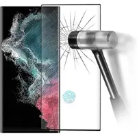 Mtp Products Full Cover Samsung Galaxy S23 Ultra 5G Skärmskydd - 9H i Härdat Glas - Svart