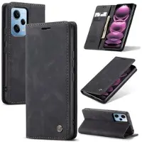 CASEME Xiaomi Redmi Note 12 Pro 013 Series Plånboksfodral - Svart