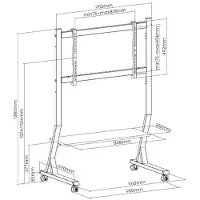 Art SD-22 - Vagn - för LCD/LED-display - stål - skärmstorlek: 45-90 - monteringsgränssnitt: 800 x 400 mm