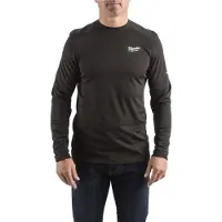 Milwaukee lätt arbets-T-shirt med långa ärmar - svart WWLSBL-XL
