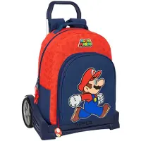 Safta Evolution Trolley Super Mario Trick Ryggsäck Med Hjul