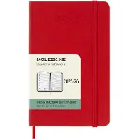 Moleskine Kalender 18M 25/26 Classic Hard WeekNote Pocket Röd Moleskine
