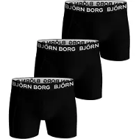 Björn Borg Boxerhort i tretchig Bomull 3-Pack vart torlek