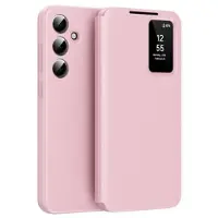 Mtp Products Samsung Galaxy S25+ Smart Clear View Flip Skal med kortplats - Rosa