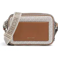 Michael Kors för kvinnor. 32R5G5VC9B Axelremsväska med monogram i beige (OSFA), Brun, Casual, Polyester