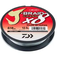 Daiwa J-Braid X8 Grand 135 m Flätlina Grå
