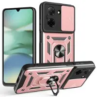 Mtp Products Xiaomi Redmi A5 4G/Poco C71 Hybrid Skal med Roterande Ring med Kameraskydd - Roséguld