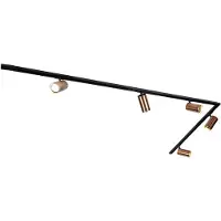 QAZQA Modernt skensystem med 5 spotlights mörkbrons 1-fas GU10 70mm - Iconic Jeana Luxe