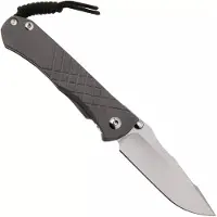 Chris Reeve Umnumzaan Drop Point UMN-1001 CPM-MagnaCut, Titanium, left-handed pocket knife