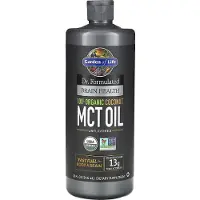 Garden of life , Dr. Formulerad Hjärnhälsa, 100% Ekologisk Coconut MCT Olja, Osmak, 32 fl oz (946 ml)