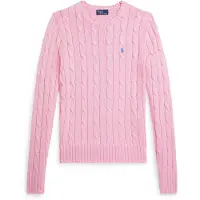 Ralph Lauren för kvinnor. 211971869010 Rosa bomullsjersey i åttastickning (L), Casual