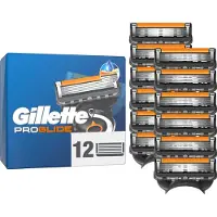 Gillette ProGlide, Män, , ProGlide, Rostfritt stål, Svart, Orange, 12 styck