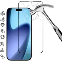 Mtp Products iPhone 17 Pro Heltäckande skärmskydd i härdat glas - 9H - Svart kant