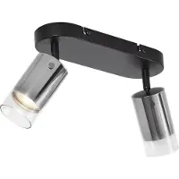 QAZQA Modern takspotlight pistolmetall 2-ljus roterbar och justerbar - Drain