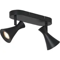 QAZQA Modern takspotlight svart 2-ljus justerbar - Triangel