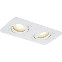 QAZQA Rundad infälld spotlight vit GU10 50mm roterbar och lutbar IP44 2-ljus - Alberto