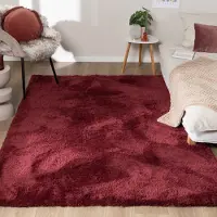 NATURL. Fluffig tvättbar matta | Ziggy röd hos Volero | 200x290 cm | Syntet | Enfärgad | Rektangulär | Hög lugg