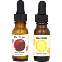 Mad Hippie , Dag & natt dubbel paket, vitamin C & super A serum, 2 flaskor, 0,5 fl oz (15 ml) vardera