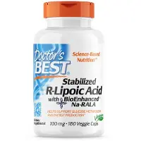 Doctors Best , Stabilized R-Lipoic Acid with BioEnhanced Na-RALA, 100 mg, 180 Veggie Capsules