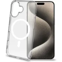 Celly Celly: Gelskinmag TPU Cover MagSafe-kompatibelt iPhone 16 Transparent