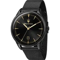 Maserati Tradizione Svart Sunray-urtavla Kvarts R8853146001 100M Herrklocka svart