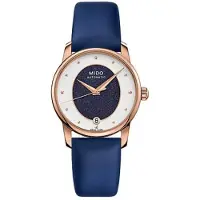 Mido Baroncelli Automatisk Mekanisk Klocka 33mm Vit Urtavla Rostfritt Stål PVD-belagt Boett Damklockor M035.207.37.491.00 Regular Watch Box white