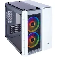 Corsair Crystal Series 280X RGB - Tower - micro ATX - genomskinlig sidopanel (härdat glas) - ingen strömförsörjning (ATX) - vit - USB/ljud