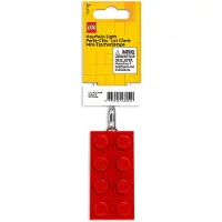 LEGO Minifigurines Nyckelring Lampa 2x4 Kloss Röd