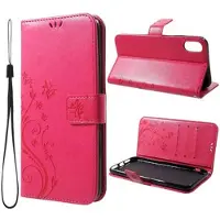 Mtp Products Butterfly Series iPhone XR Plånboksfodral - Varmrosa